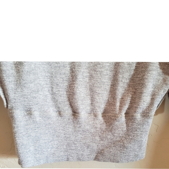 Free People We The Free Sweater Womans Gray PS Mock Neck Oversized Atheisure Top - Picture 5 of 10